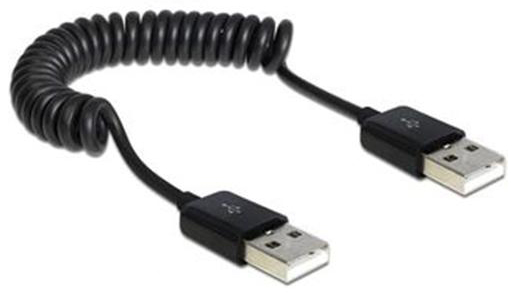 Kabel USB AA męski Delock skręcony SPIRALA 20-60cm