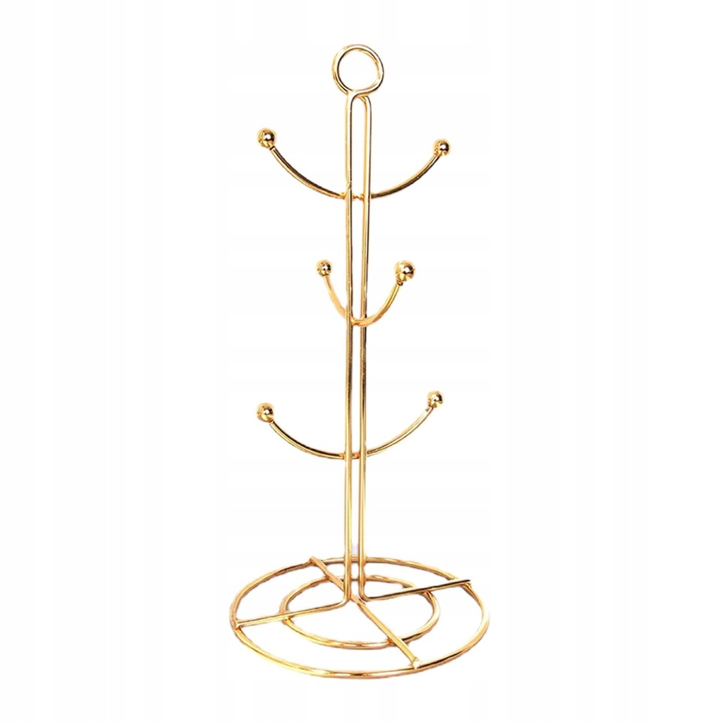 Golden Cup Holder 6 Hook with Hook Durable Cup Rack Mug Rack Holder Tree