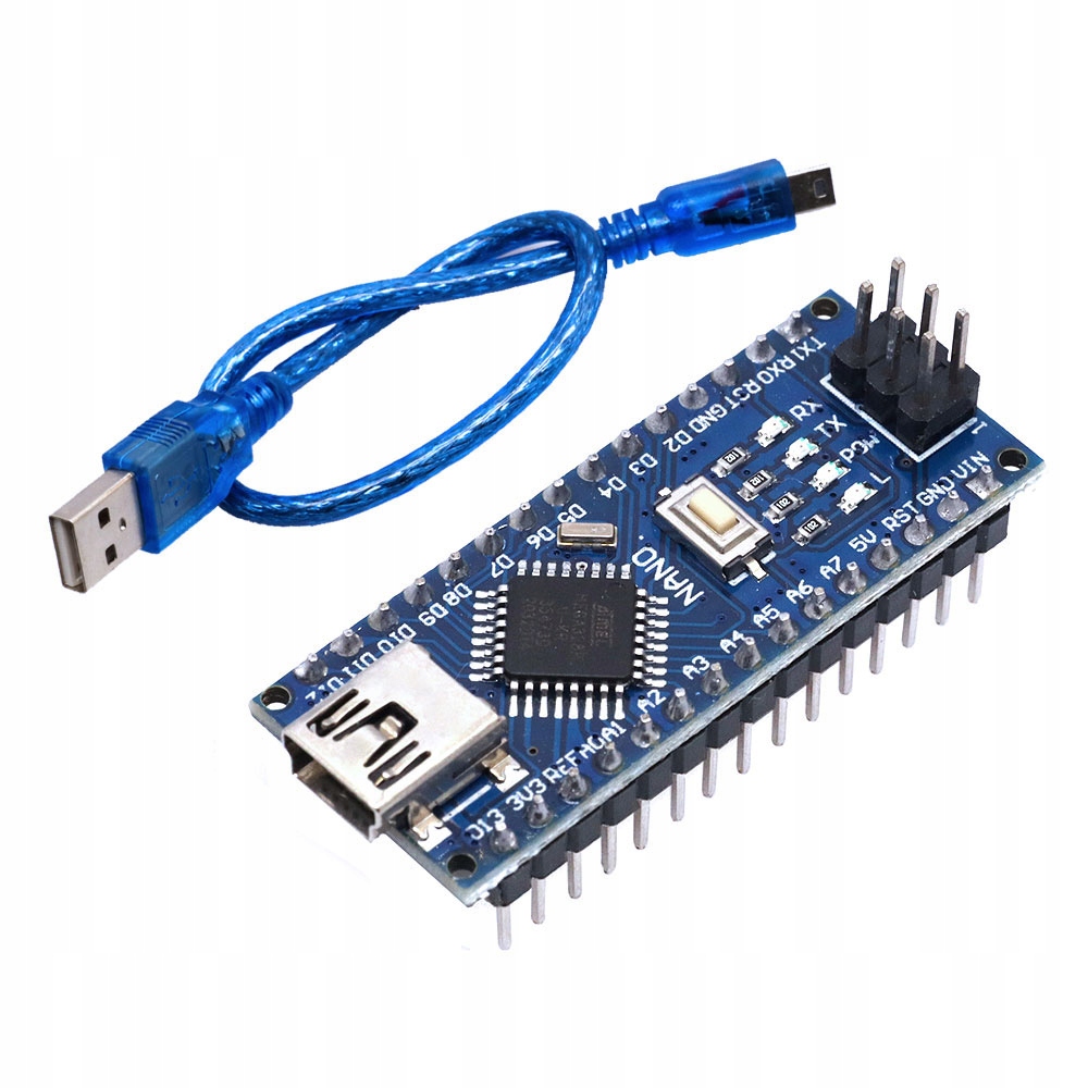 Mikrokontroler Nano v3.0 zgodny z Arduino miniUSB Atmega328 CH340 + kabel
