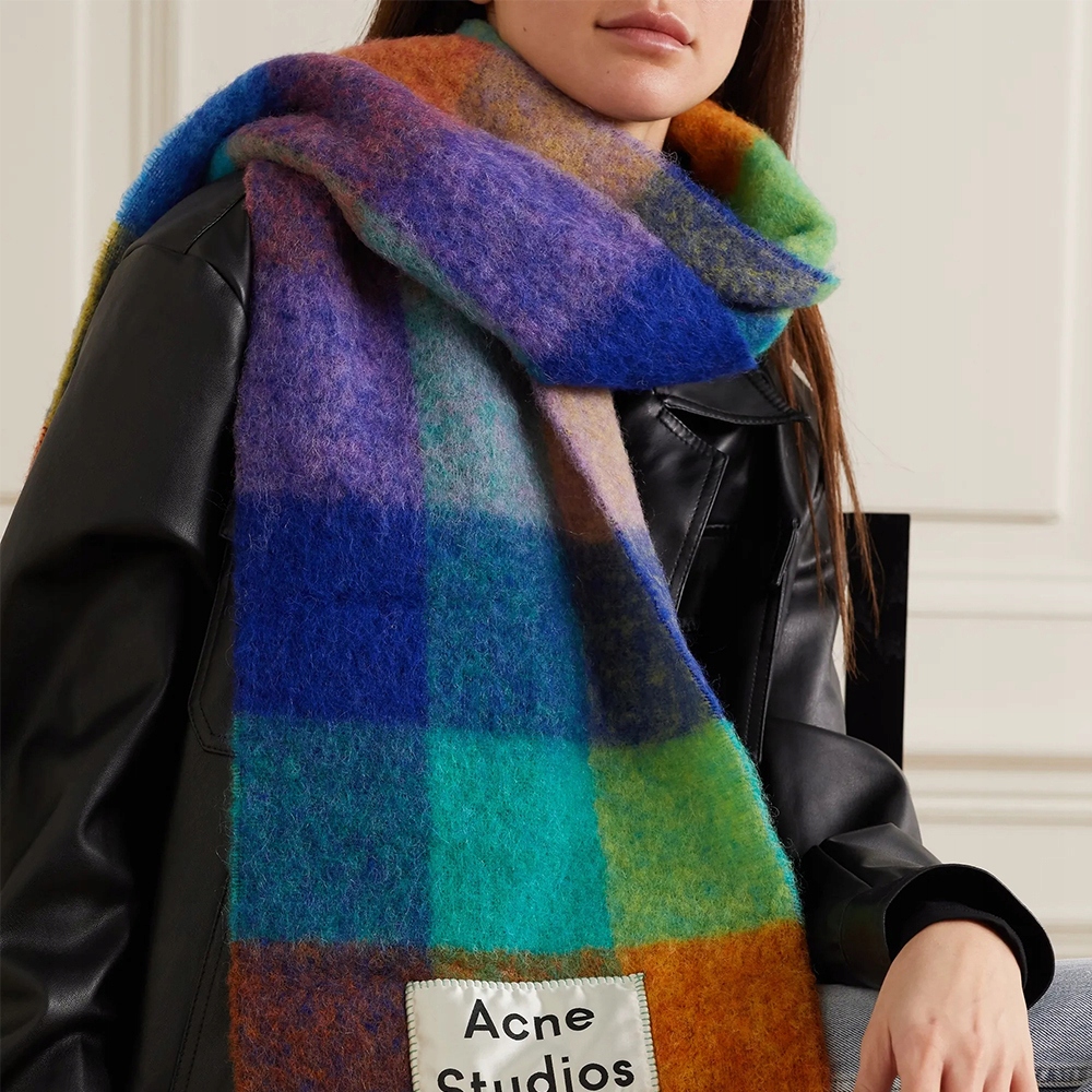 KASZMIROWY SZALIK SZAL FRĘDZLE MELANŻ ACNE STUDIOS