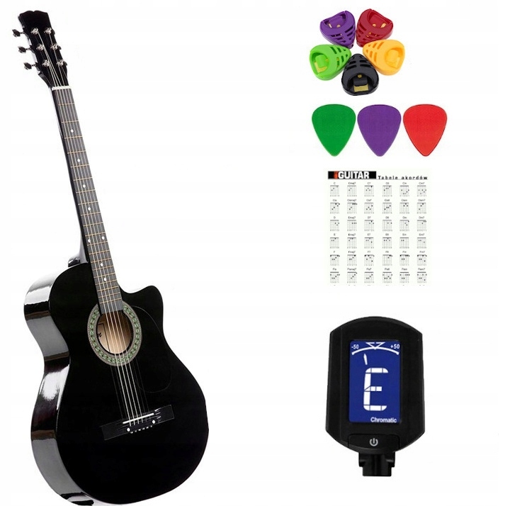 GITARA AKUSTYCZNA 4/4 CASTELO G-3 BK 4 KOLORY