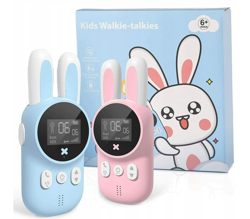 WALKIE TALKIE DLA DZIECI KRÓTKOFALÓWKA DLA DZIECI ZESTAW 2 SZTUK KRÓLI