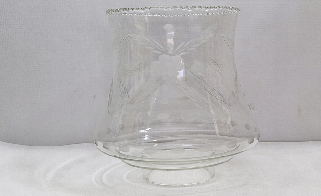 STARY DUŻY KLOSZ SZLIFOWANY 22,5CM