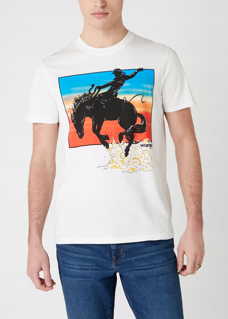 Wrangler Short Sleeve Graphic Horse Tee - Off Whit