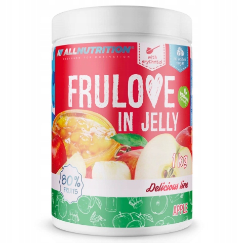 FRULOVE IN JELLY APPLE 1000G 1KG DŻEM BEZ CUKRU FIT - smak JABŁKO JABŁKOWY