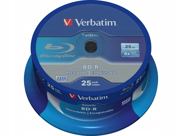 BD-R VERBATIM 25GB X6 DATALIFE CAKE 25