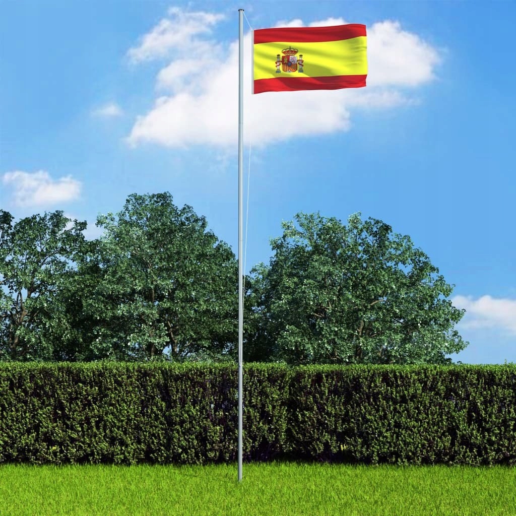 Flaga Hiszpanii z aluminiowym masztem, 6,2 m