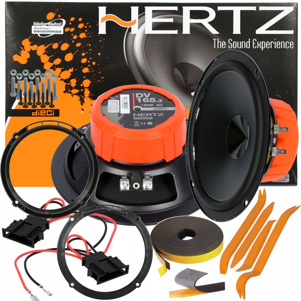 HERTZ GŁOŚNIKI BASOWE Z DSK165 SEAT AROSA IBIZA LEON MII ALTEA XL PRZÓD