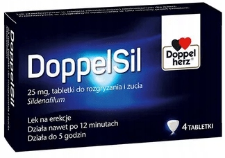 DoppelSil 25 mg, syldenafil, 4 tabletki