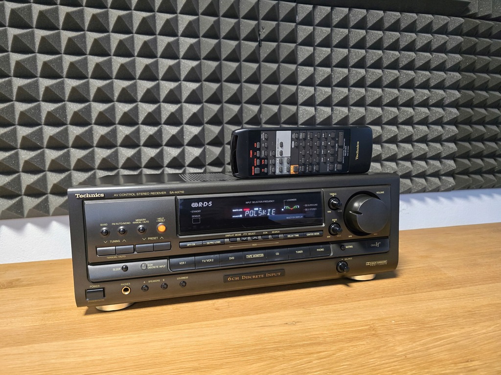 TECHNICS SA-AX710 AMPLITUNER 5.1 + ORYGINALNY PILOT SUPER STAN WARTO !!!