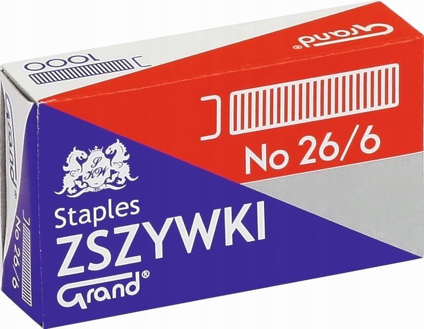 Zszywki 26/6 (1000szt*10) GRAND 24H