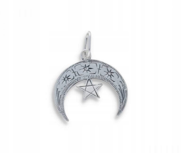 Zawieszka srebrna Lunula symbol Kobiecości