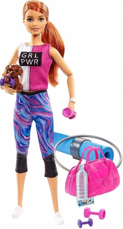 Lalka Barbie Relaks na siłowni + akcesoria