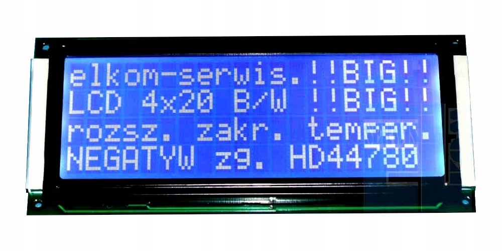 WYSWIETLACZ LCD 4x20 BIG NIEBIESKI HD44780 ARDUINO