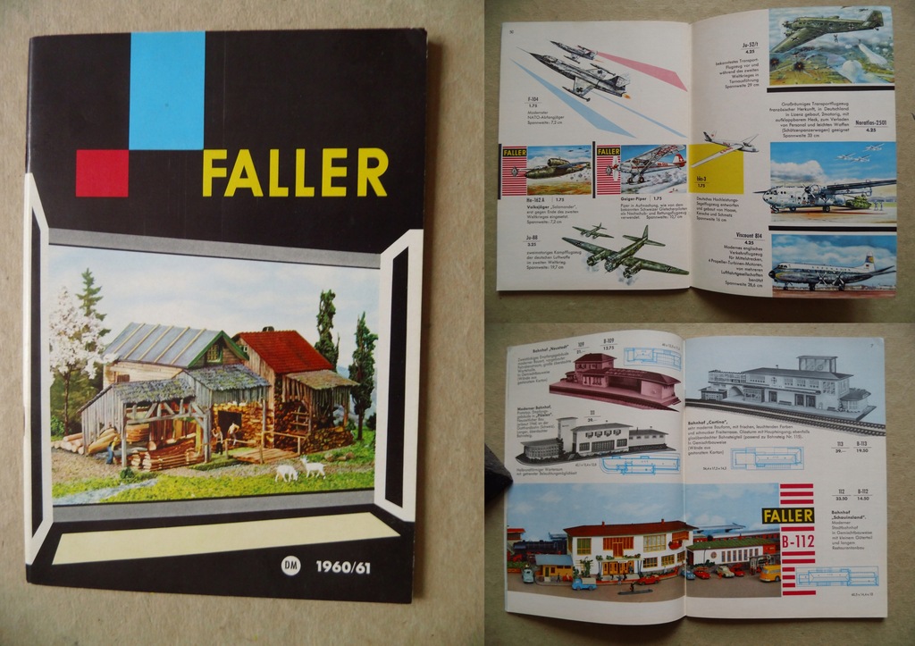 Katalog Faller 1960/61 Koleje Makiety Modele Samoloty Berlin Zachodni