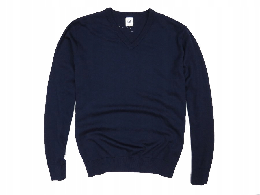 GAP sweter męski wełna merino merynos v-neck XL