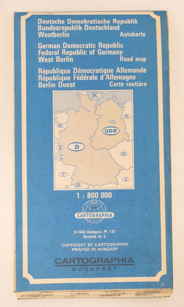 STARA MAPA SAMOCHODOWA NIEMCY LATA 80