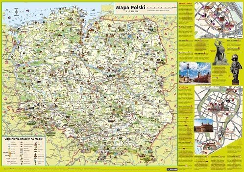 Plansza edukacyjna - Mapa Polski ścienna Junior