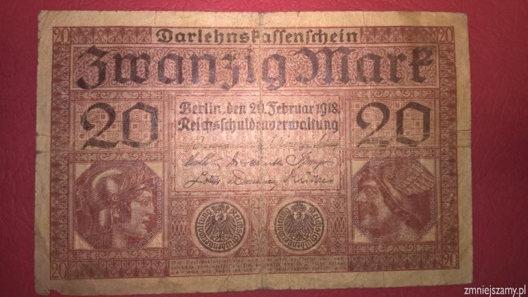 Niemcy - 20 marek z 1918r dla WOŚP