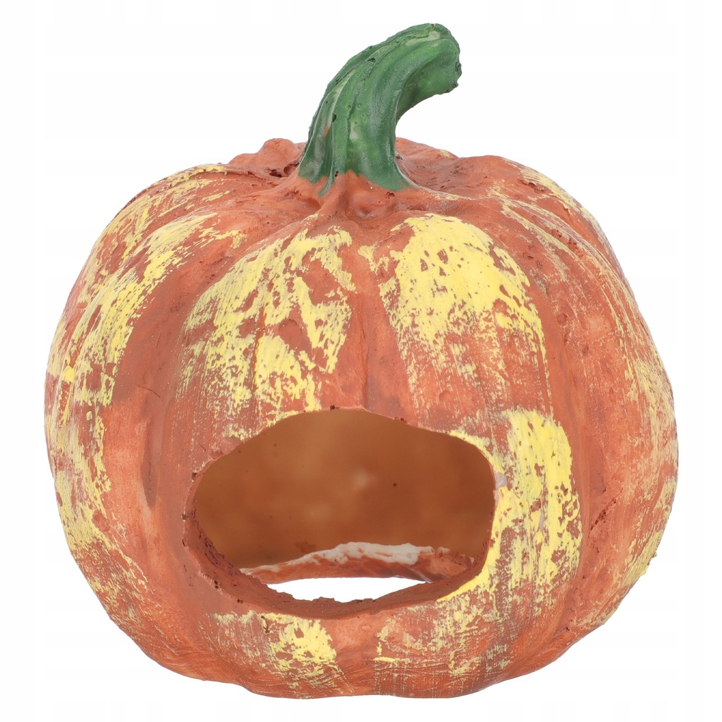 Pumpkin Shaped Fish Cave Resin Tank Decor Prop