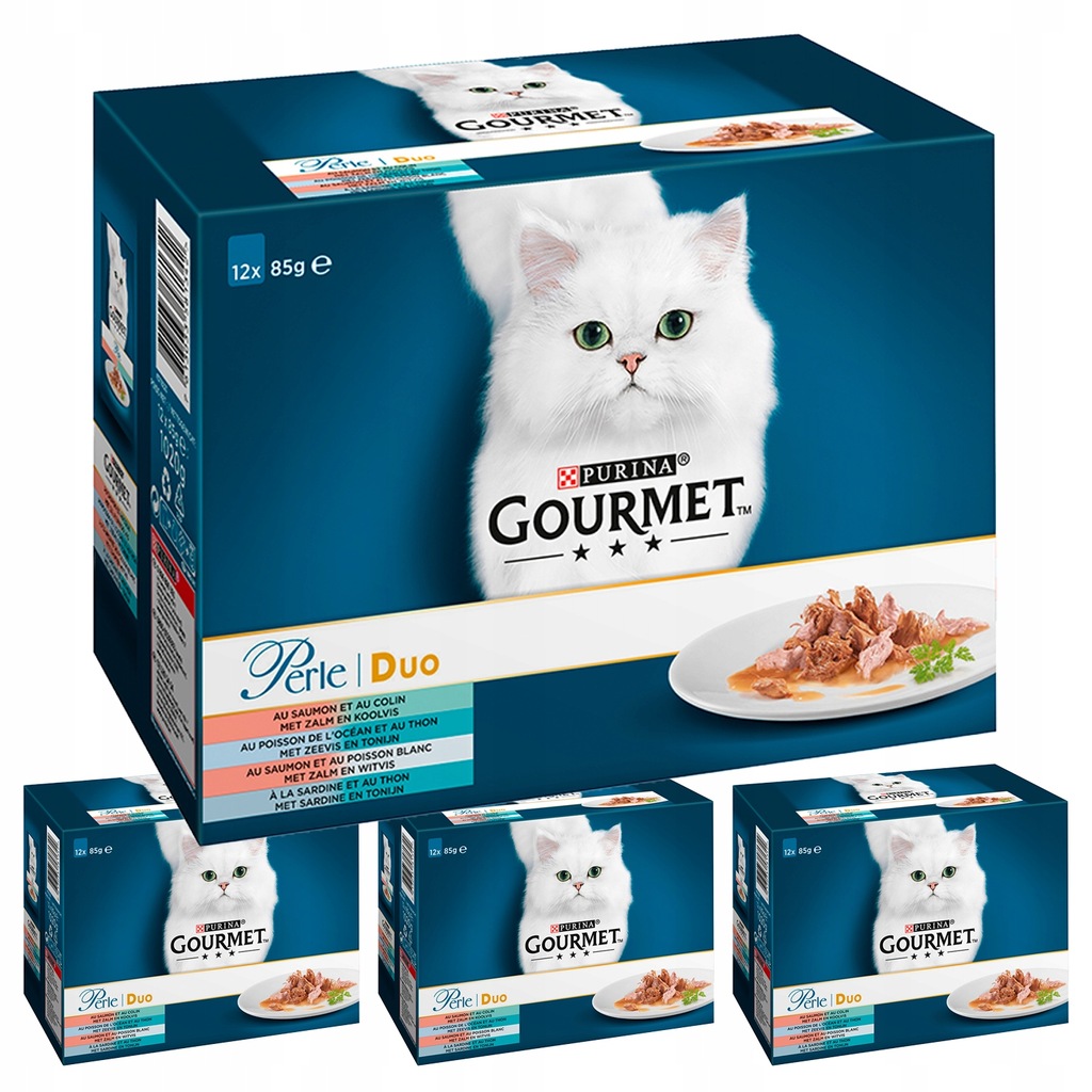 Purina GOURMET PERLE DUO Duet Rybny 48x 85g