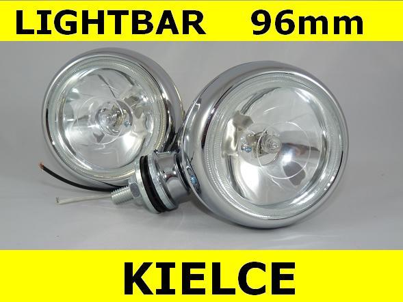 LIGHTBAR HALOGENY CHROM 2szt Chopper Cruiser 96mm