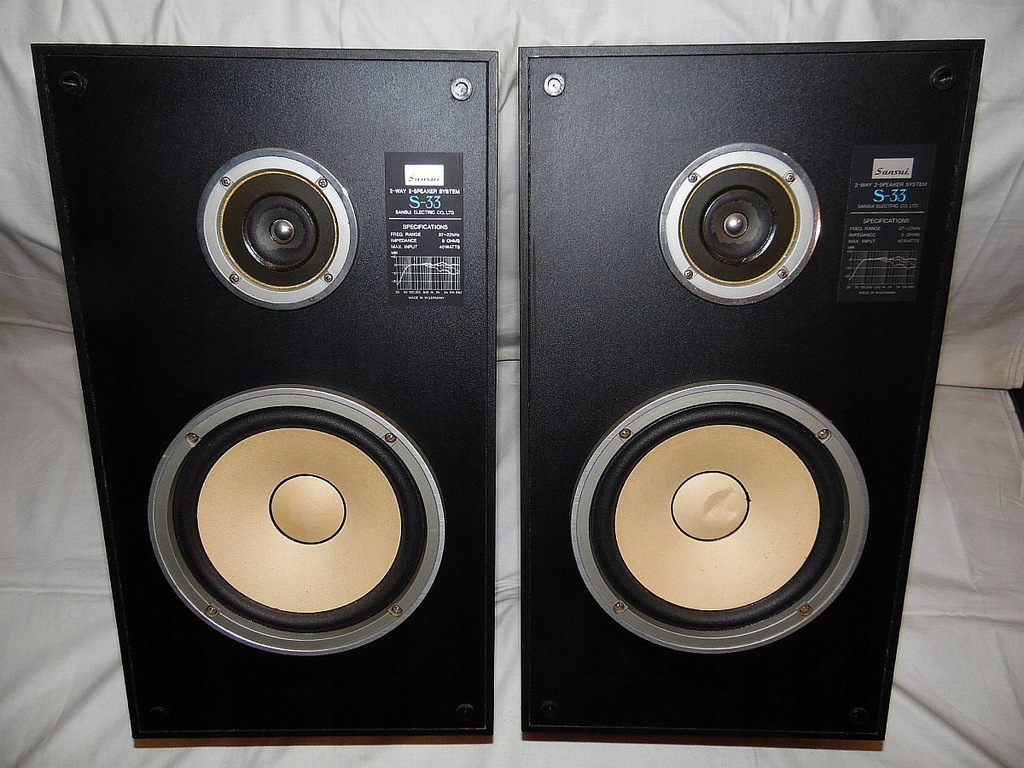 Kolumny SANSUI S-33 2x40Watt Vintage Retro Top - 12175450983