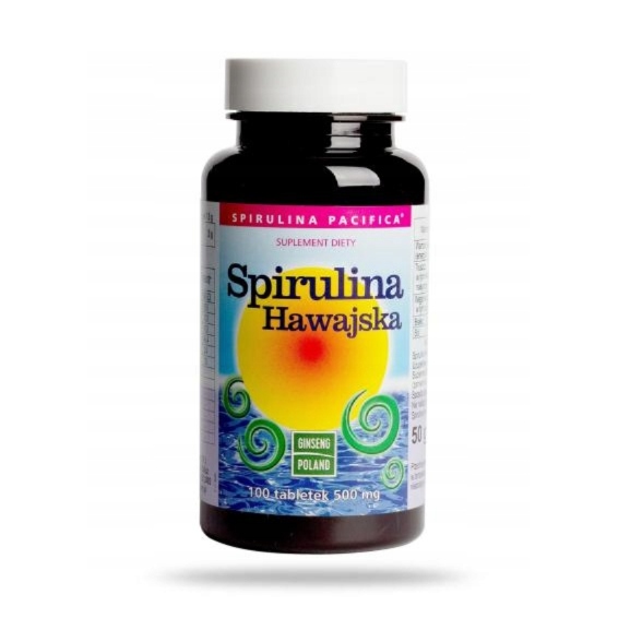 GINSENG Spirulina hawajska 500 mg 100 tabletek