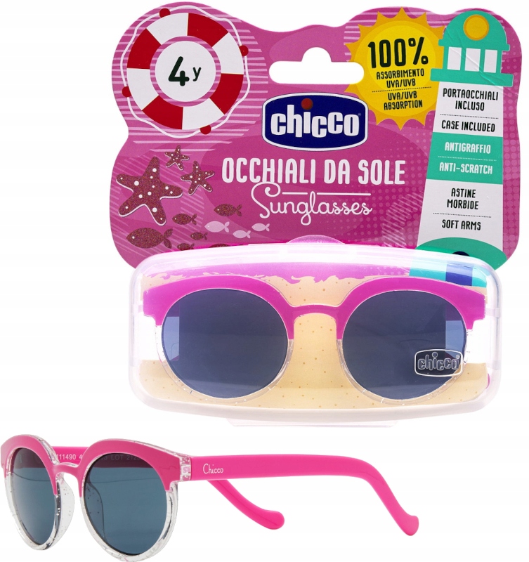 CHICCO OKULARY PRZECIWSŁONECZNE Z FILTREM 4L+