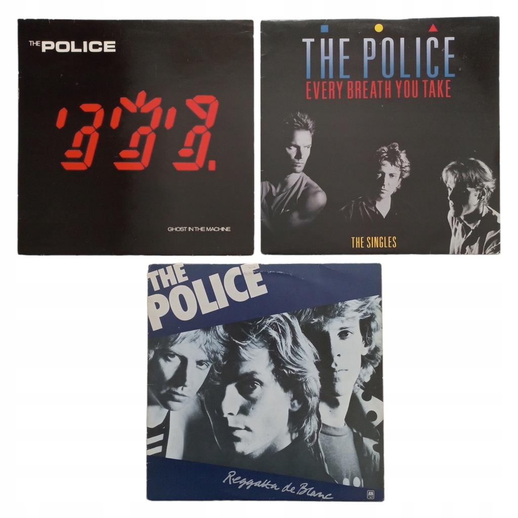 The Police (Sting) - zestaw 3 płyt winylowych z epoki!