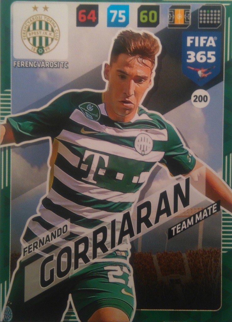 panini fifa 365 2018 GORRIARAN FERENCVAROSI # 200