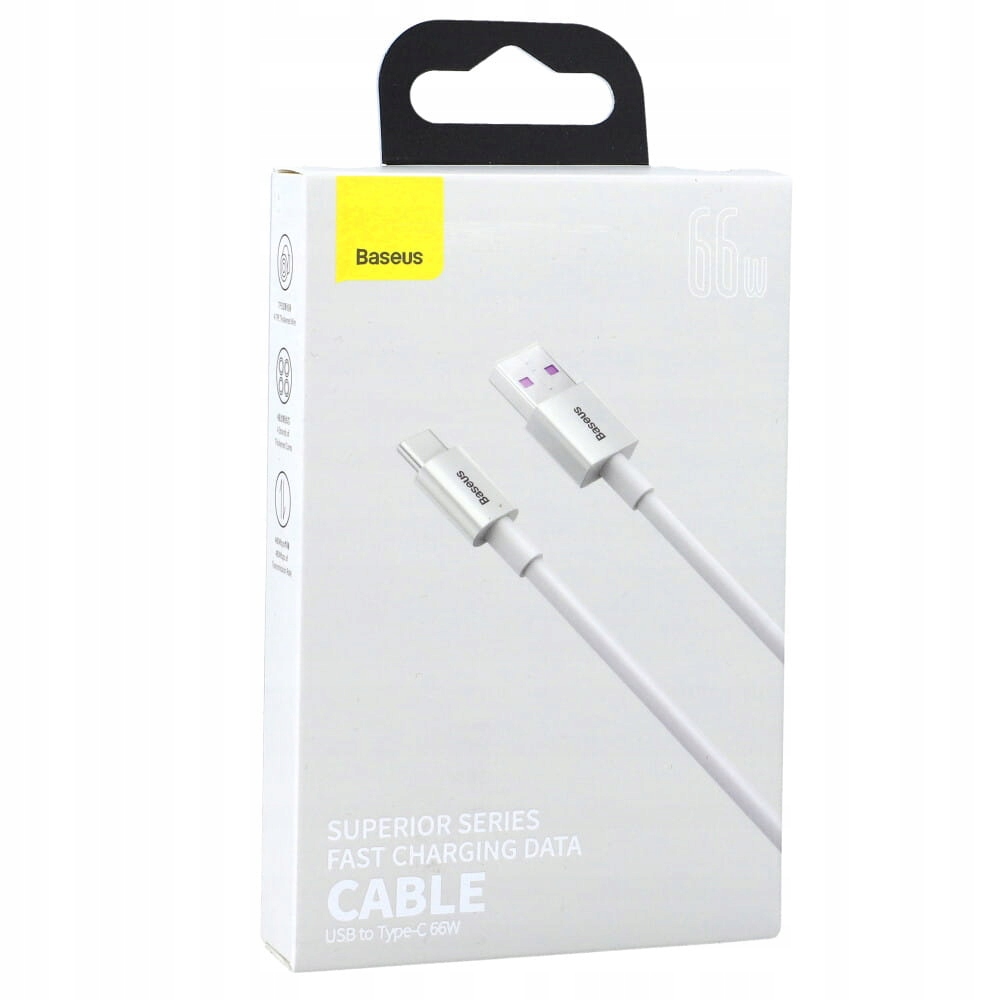 Kabel USB - USB typ C Baseus CATYS-A02 biały 2 m