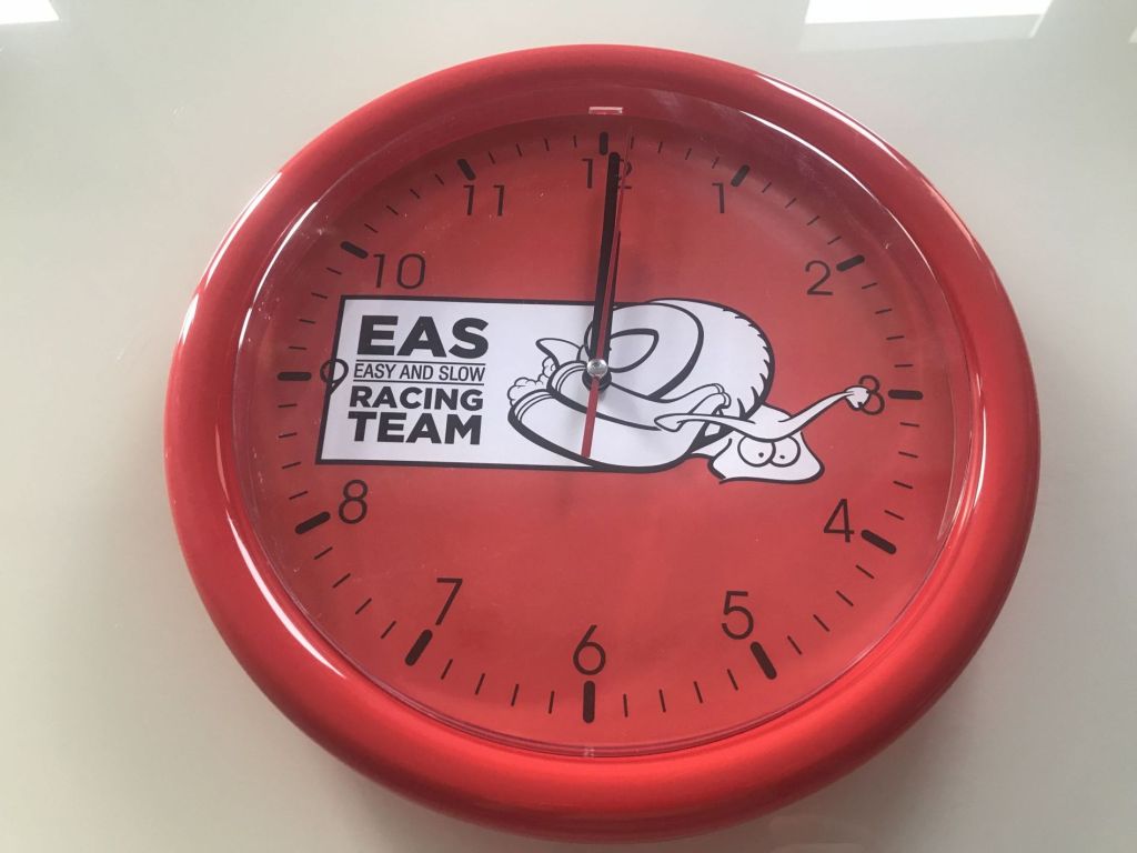 zegar ścienny (do box, garażu lub domu) z logo EAS