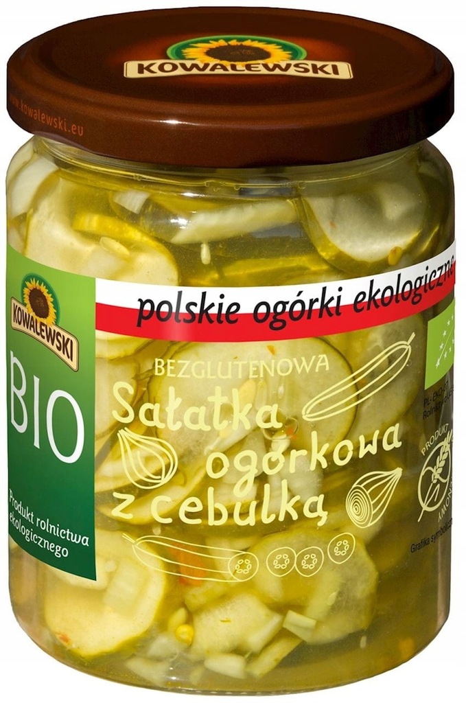 SAŁATKA OGÓRKOWA Z CEBULĄ BEZGLUTENOWA BIO 540 ml