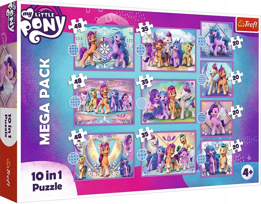 TREFL Puzzle 10w1 My Little Pony Lśniące Kucyki