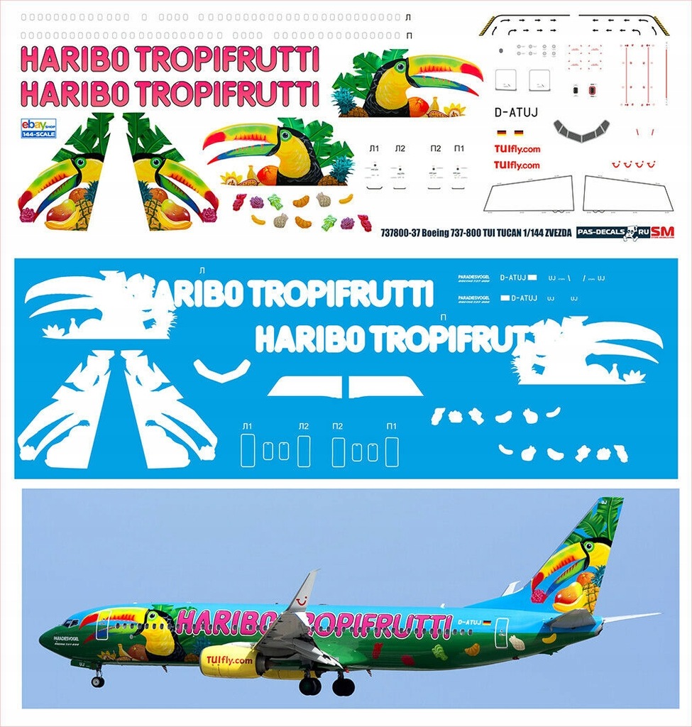 Купить Боинг 737-800 TUI TUCAN HARIBO TROPIFRUTTI 1/144: отзывы, фото, характеристики в интерне-магазине Aredi.ru