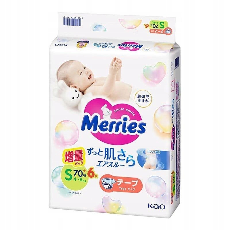 Kao Merries Tape Type Small Size 4-8 kg Unisex