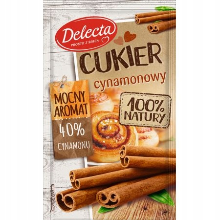 Delecta Cukier cynamonowy 40% cynamonu 15 g
