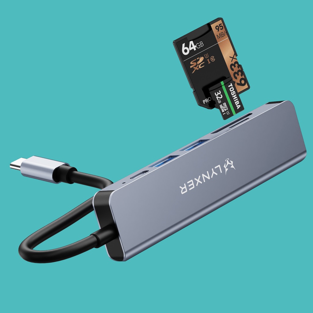 Купить АДАПТЕР-концентратор USB-C 6 в 1 HDMI 4K / USB 3.0 / СЧИТЫВАТЕЛЬ: отзывы, фото, характеристики в интерне-магазине Aredi.ru