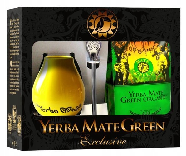 ZESTAW YERBA MATE BIO 400 g, MATERO (LOSOWY WZÓR),