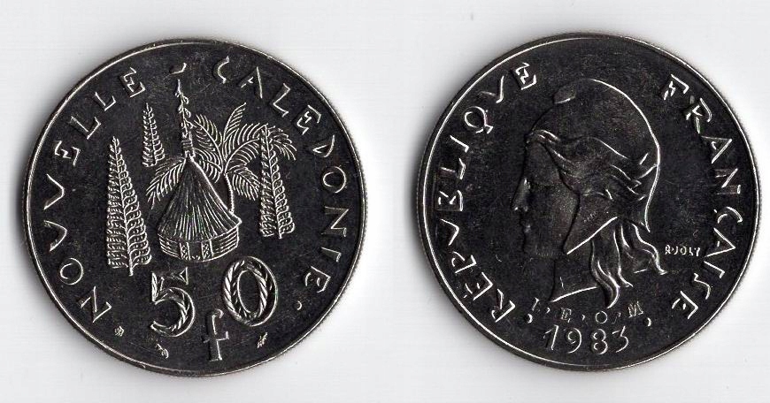 NOWA KALEDONIA 1983 50 FRANCS MAGNETYCZNA