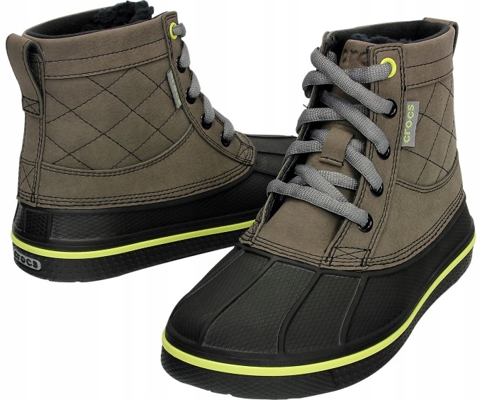 CROCS AllCast Leather Duck Boot 32,5 J1 20cm HIT