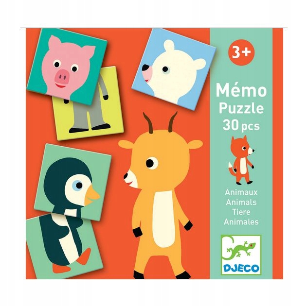 DJECO Gra MEMO ANIMO PUZZLE 3+ 8126