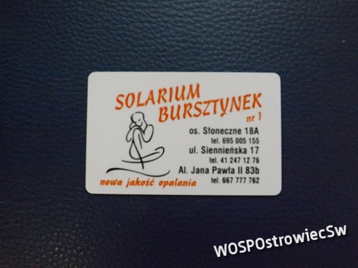 Karnet na Solarium "Bursztynek" #A