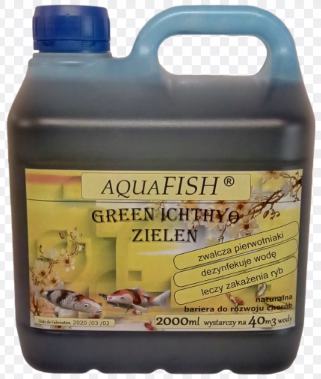 ZIELEŃ ospa rybia, pleśniawka, dezynfekcja wody 2l