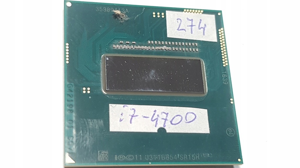 Procesor Intel i7-4700 4700MQ SR15H 4x2,4Ghz Gniazdo G3 (rPGA946B) 274