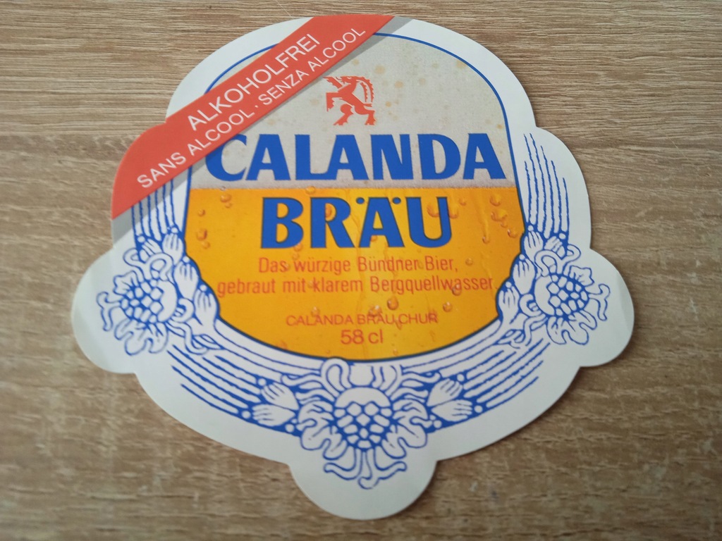 ŁADNA ETYKIETKA PIWNA - CALANDA BR'A'U /większa/