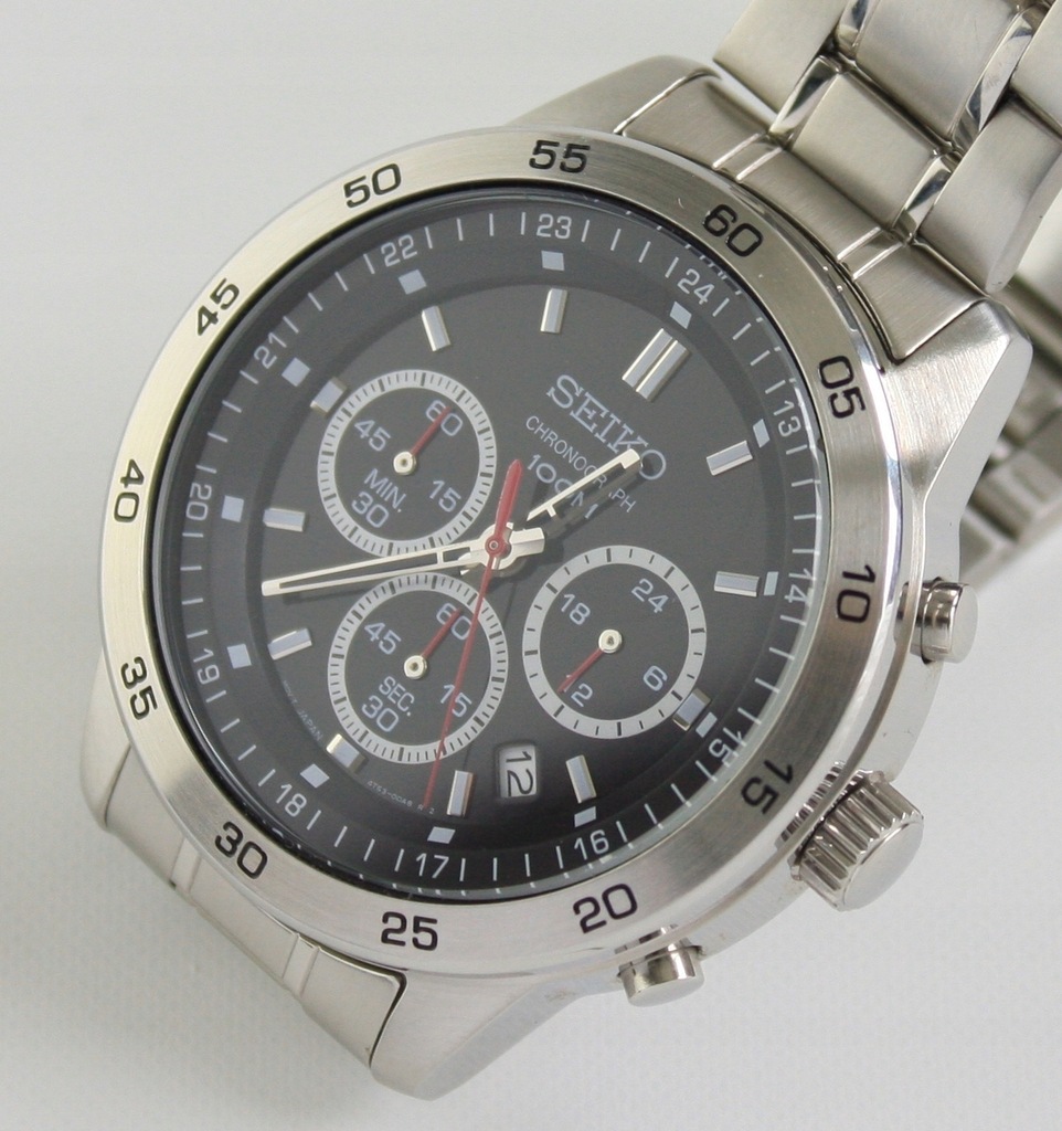 Seiko Chronograph 4T53 00A0 zegarek NOWA BATERIA - 7783345609 - oficjalne  archiwum Allegro