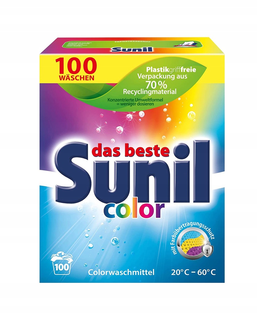 Proszek do prania kolorowego Sunil 100 Niemcy DE