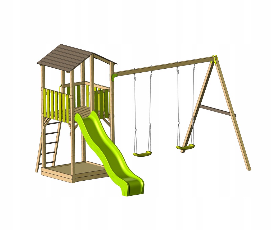 Drewniany plac zabaw dla dzieci C5